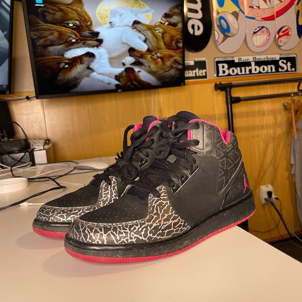 Jordan Women’s Athletic Shoes in Black and Pink